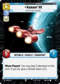 Radiant VII - Negotiating for Naboo (Hyperspace) - Homeworlds - Star Wars: Unlimited card