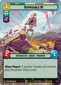 Disposable B1 (Hyperspace) - Homeworlds - Star Wars: Unlimited card