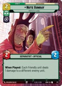 Nute Gunray - Perfectly Legal (Hyperspace) - Homeworlds - Star Wars: Unlimited card