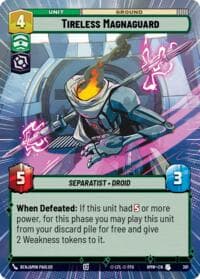 Tireless Magnaguard (Hyperspace) - Homeworlds - Star Wars: Unlimited card