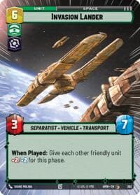 Invasion Lander (Hyperspace) - Homeworlds - Star Wars: Unlimited card