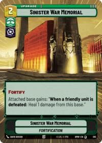 Sinister War Memorial (Hyperspace) - Homeworlds - Star Wars: Unlimited card
