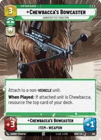 Chewbacca's Bowcaster - Handcrafted Tradition (Hyperspace) - Homeworlds - Star Wars: Unlimited card