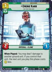 Emerie Karr - For Your Own Good (Hyperspace) - Homeworlds - Star Wars: Unlimited card