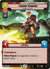 Babwa Venomor - Burning Kashyyyk (Hyperspace) - Homeworlds - Star Wars: Unlimited card