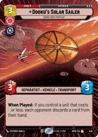 Dooku's Solar Sailer - Droid Army Portent (Hyperspace) - Homeworlds - Star Wars: Unlimited card
