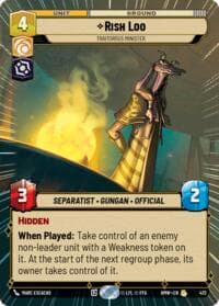 Rish Loo - Traitorous Minister (Hyperspace) - Homeworlds - Star Wars: Unlimited card