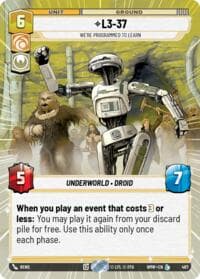 L3-37 - We're Programmed to Learn (Hyperspace) - Homeworlds - Star Wars: Unlimited card