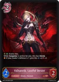 Valnareik, Lustful Desire - BP19: Eightfold Retribution - Shadowverse: Evolve card
