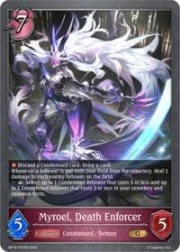 Myroel, Death Enforcer - P21EN (Foil) - BP19: Eightfold Retribution - Shadowverse: Evolve card