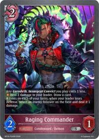 Raging Commander - P24EN (Foil) - BP19: Eightfold Retribution - Shadowverse: Evolve card