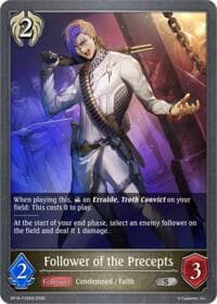 Follower of the Precepts - P29EN (Foil) - BP19: Eightfold Retribution - Shadowverse: Evolve card