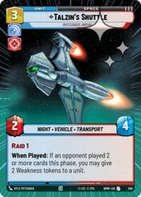 Talzin's Shuttle - Mysterious Arrival (Hyperspace Foil) - Homeworlds - Star Wars: Unlimited card