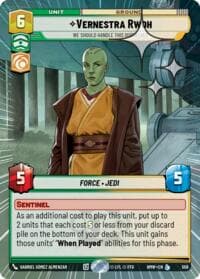 Vernestra Rwoh - We Should Handle This Ourselves (Hyperspace Foil) - Homeworlds - Star Wars: Unlimited card