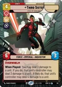 Third Sister - Cycle of Vengeance (Hyperspace Foil) - Homeworlds - Star Wars: Unlimited card