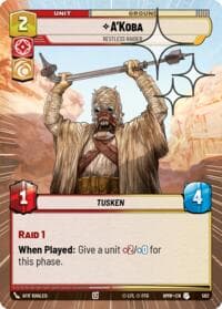 A'Koba - Restless Raider (Hyperspace Foil) - Homeworlds - Star Wars: Unlimited card