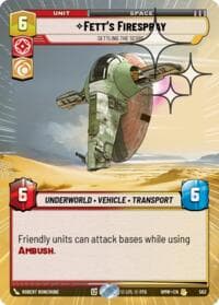 Fett's Firespray - Settling the Score (Hyperspace Foil) - Homeworlds - Star Wars: Unlimited card