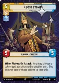 Boss Lyonie - Hypnotized (Hyperspace Foil) - Homeworlds - Star Wars: Unlimited card