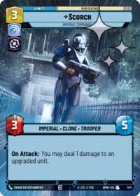Scorch - Imperial Commando (Hyperspace Foil) - Homeworlds - Star Wars: Unlimited card