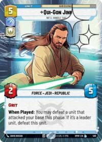 Qui-Gon Jinn - We'll Handle This (Hyperspace Foil) - Homeworlds - Star Wars: Unlimited card