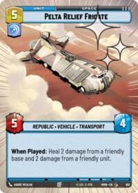 Pelta Relief Frigate (Hyperspace Foil) - Homeworlds - Star Wars: Unlimited card