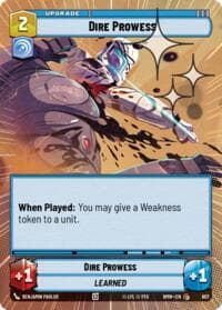 Dire Prowess (Hyperspace Foil) - Homeworlds - Star Wars: Unlimited card