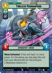 Tireless Magnaguard (Hyperspace Foil) - Homeworlds - Star Wars: Unlimited card