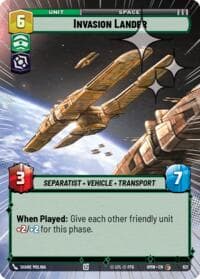 Invasion Lander (Hyperspace Foil) - Homeworlds - Star Wars: Unlimited card
