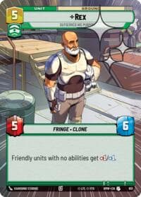 Rex - Outserved His Purpose (Hyperspace Foil) - Homeworlds - Star Wars: Unlimited card
