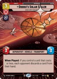 Dooku's Solar Sailer - Droid Army Portent (Hyperspace Foil) - Homeworlds - Star Wars: Unlimited card