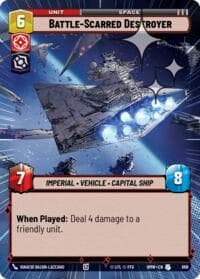 Battle-Scarred Destroyer (Hyperspace Foil) - Homeworlds - Star Wars: Unlimited card