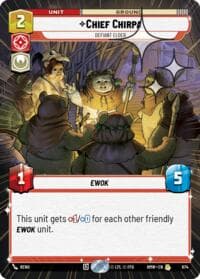 Chief Chirpa - Defiant Elder (Hyperspace Foil) - Homeworlds - Star Wars: Unlimited card