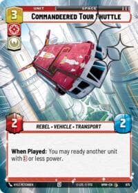 Commandeered Tour Shuttle (Hyperspace Foil) - Homeworlds - Star Wars: Unlimited card
