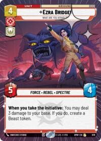 Ezra Bridger - What Are You Afraid Of? (Hyperspace Foil) - Homeworlds - Star Wars: Unlimited card
