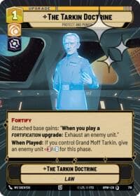 The Tarkin Doctrine - Protect and Punish (Hyperspace Foil) - Homeworlds - Star Wars: Unlimited card
