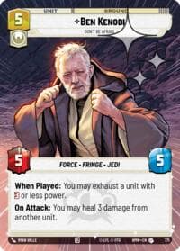 Ben Kenobi - Don't Be Afraid (Hyperspace Foil) - Homeworlds - Star Wars: Unlimited card