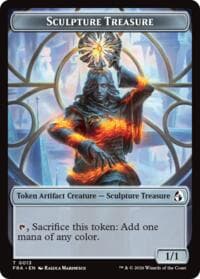 Sculpture Treasure // Beast Double-Sided Token - Reality Fracture - Magic: The Gathering card
