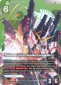 Full Armor Unicorn Gundam (Destroy Mode) (LR+) - Starter Deck 14: Heavy Dominion - Gundam Card Game card