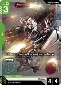 Full Armor Unicorn Gundam (Unicorn Mode) (C+) - Starter Deck 14: Heavy Dominion - Gundam Card Game card