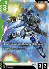 Duel Gundam (Assault Shroud) (C+) - Starter Deck 14: Heavy Dominion - Gundam Card Game card