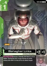 Banagher Links (C+) - Starter Deck 14: Heavy Dominion - Gundam Card Game card