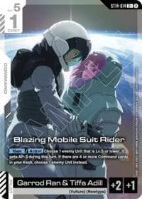 Blazing Mobile Suit Rider (C+) - Starter Deck 14: Heavy Dominion - Gundam Card Game card