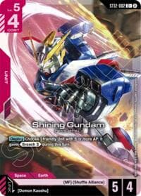Shining Gundam (C+) - Starter Deck 12: Raging Onslaught - Gundam Card Game card