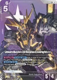 Unicorn Gundam 02 Banshee (Destroy Mode) (LR+) - Starter Deck 12: Raging Onslaught - Gundam Card Game card