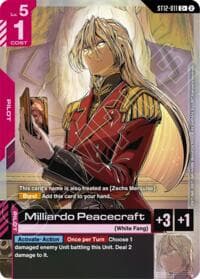 Milliardo Peacecraft (C+) - Starter Deck 12: Raging Onslaught - Gundam Card Game card