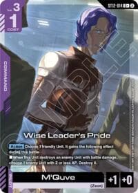 Wise Leader's Pride (C+) - Starter Deck 12: Raging Onslaught - Gundam Card Game card