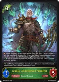 Izudia, Annihilation Manifest - BP20: Omens and Heirs - Shadowverse: Evolve card