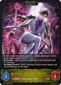 Sinciro, Heir to Usurpation (Evolved) - BP20: Omens and Heirs - Shadowverse: Evolve card