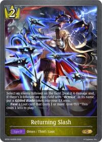 Returning Slash - BP20: Omens and Heirs - Shadowverse: Evolve card