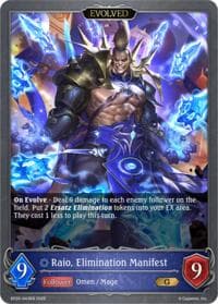 Raio, Elimination Manifest (Evolved) - BP20: Omens and Heirs - Shadowverse: Evolve card